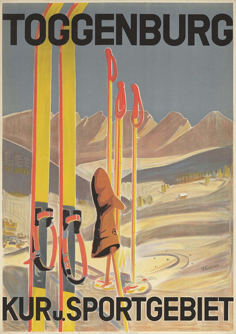 LOT 238 | HANS LOOSER (1919-1998) | TOGGENBURG lithographic poster, 1931, condition A-; not backed | 128cm x 90cm (50.5in x  35.5in) | £800 - £1,200 + fees